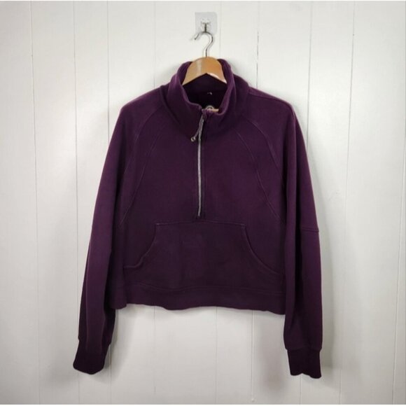 Lululemon Scuba Oversized Funnel Half Zip Sweatshirt Dramatic Magenta XL XXL - Picture 4 of 10